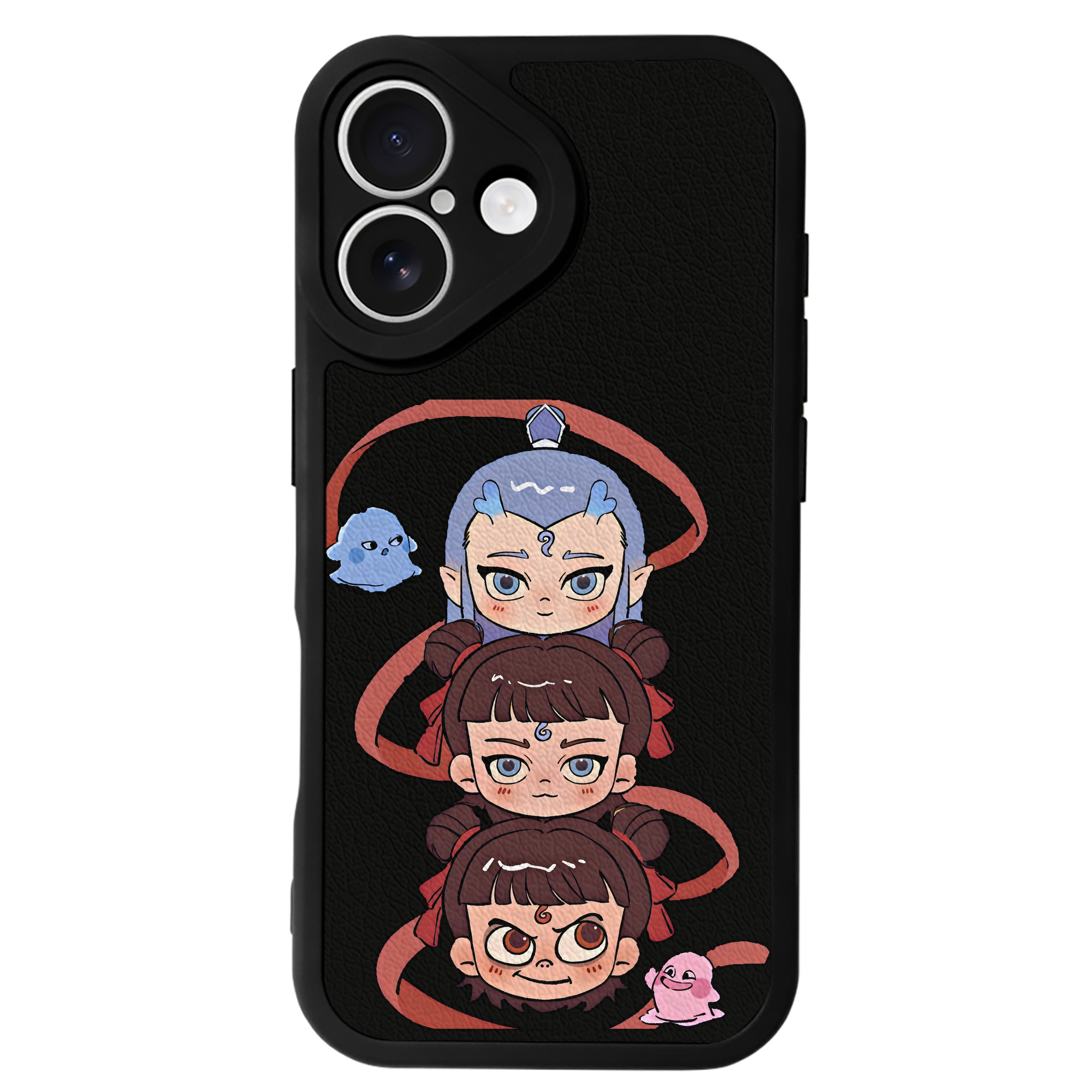 （画像用） Ne Zha 2 ナタ 魔童の大暴れ 【iPhone 16シリーズ対応】シリコンスマホケース（レザー調） 材質：シリコン